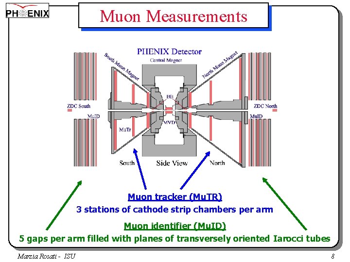 Muon Measurements Muon tracker (Mu. TR) 3 stations of cathode strip chambers per arm