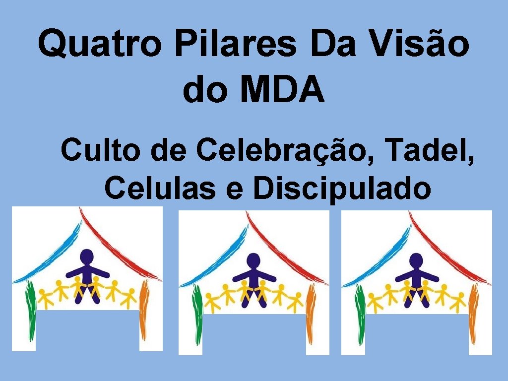 Quatro Pilares Da Visão do MDA Culto de Celebração, Tadel, Celulas e Discipulado 