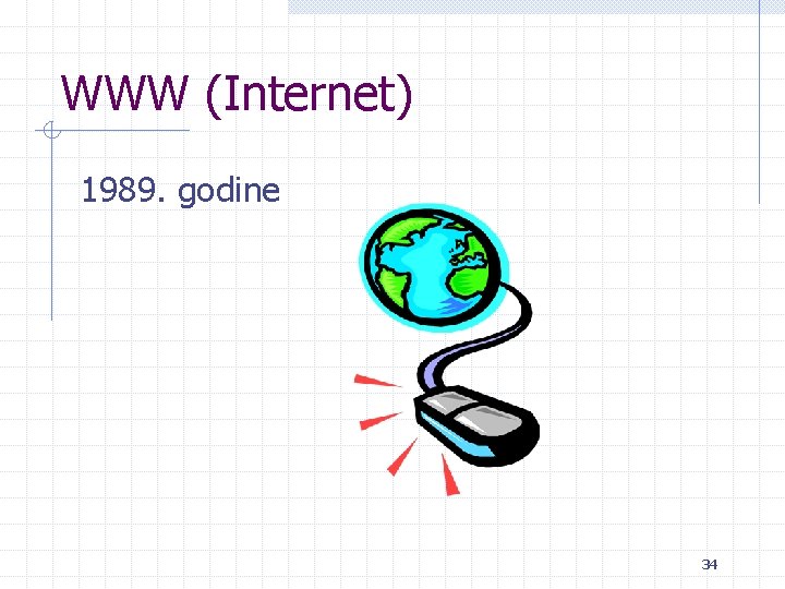 WWW (Internet) 1989. godine 34 