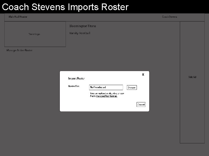 Coach Stevens Imports Roster 