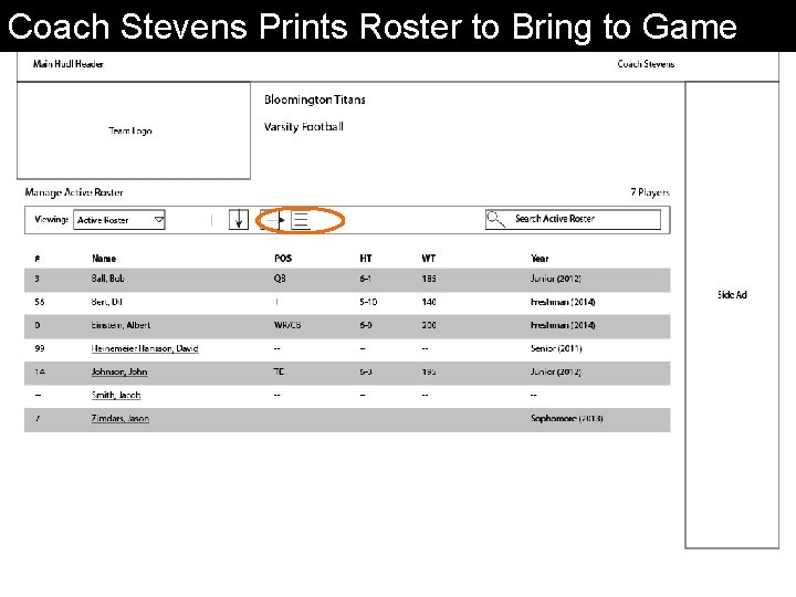 Coach Stevens Prints Roster to Bring to Game 
