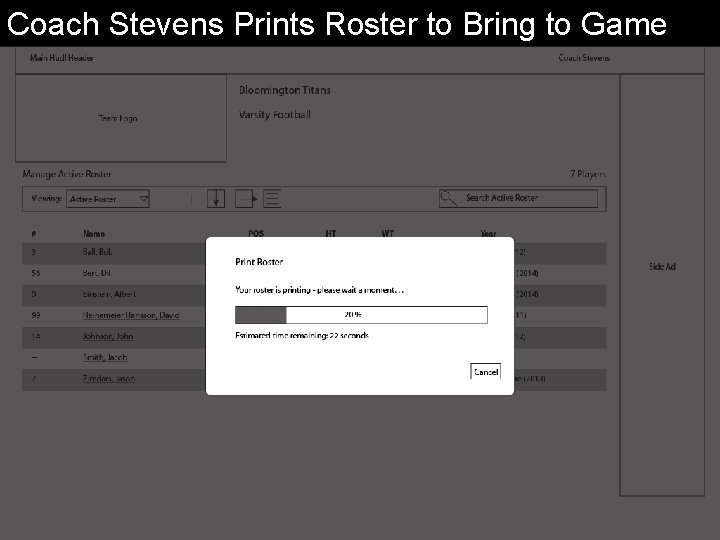 Coach Stevens Prints Roster to Bring to Game 