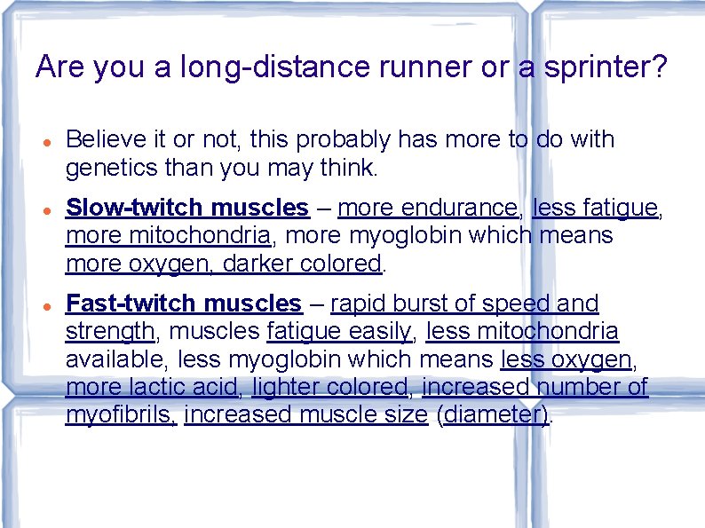 Are you a long-distance runner or a sprinter? Believe it or not, this probably
