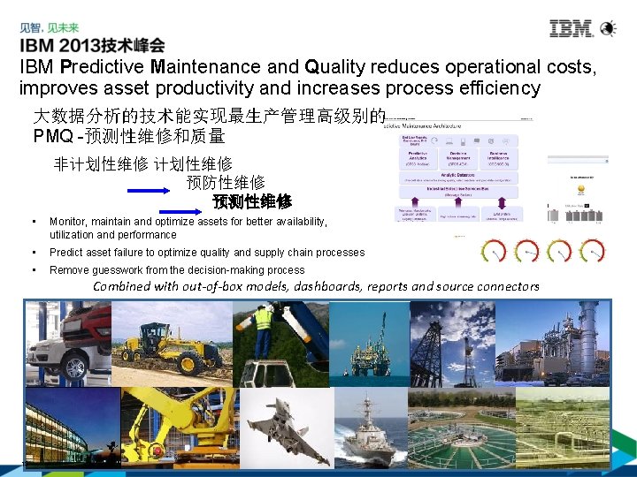 IBM Predictive Maintenance and Quality reduces operational costs, improves asset productivity and increases process