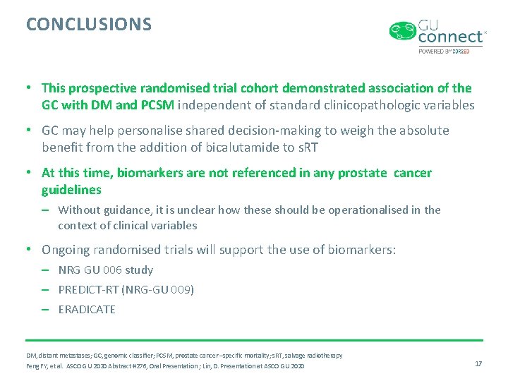 CONCLUSIONS • This prospective randomised trial cohort demonstrated association of the GC with DM