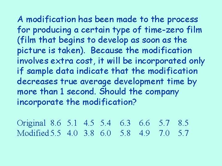 A modification has been made to the process for producing a certain type of