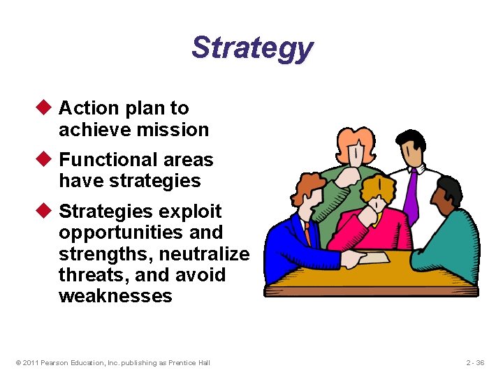 Strategy u Action plan to achieve mission u Functional areas have strategies u Strategies
