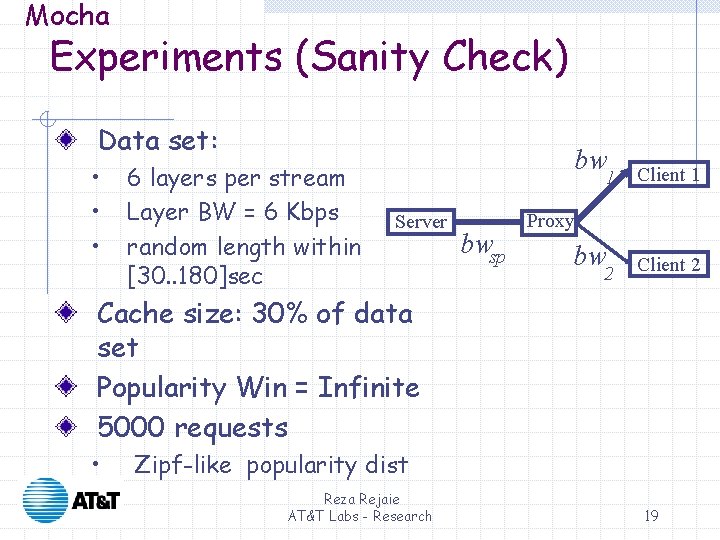 Mocha Experiments (Sanity Check) Data set: • • • 6 layers per stream Layer Mocha Experiments (Sanity Check) Data set: • • • 6 layers per stream Layer