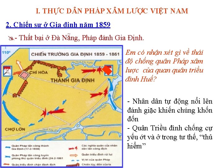 I. THỰC D N PHÁP X M LƯỢC VIỆT NAM 2. Chiến sự ở