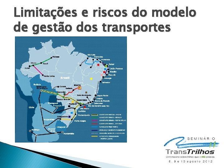 Limitações e riscos do modelo de gestão dos transportes 