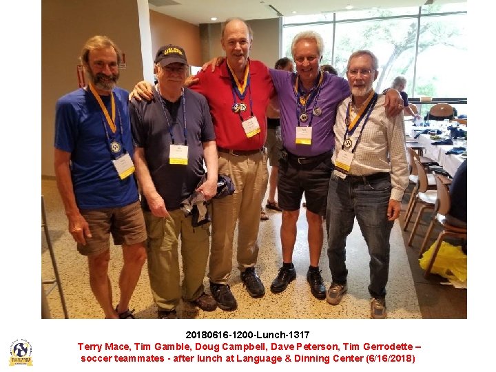 20180616 -1200 -Lunch-1317 Terry Mace, Tim Gamble, Doug Campbell, Dave Peterson, Tim Gerrodette –