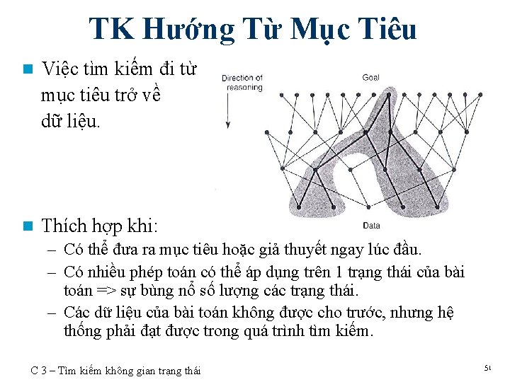 TK Hướng Từ Mục Tiêu n Việc tìm kiếm đi từ mục tiêu trở