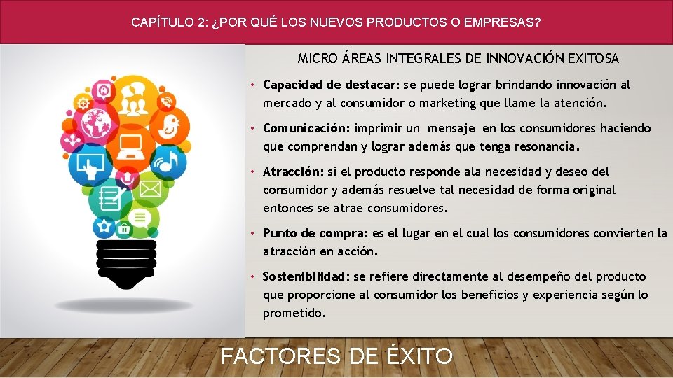 CAPÍTULO 2: ¿POR QUÉ LOS NUEVOS PRODUCTOS O EMPRESAS? MICRO ÁREAS INTEGRALES DE INNOVACIÓN CAPÍTULO 2: ¿POR QUÉ LOS NUEVOS PRODUCTOS O EMPRESAS? MICRO ÁREAS INTEGRALES DE INNOVACIÓN