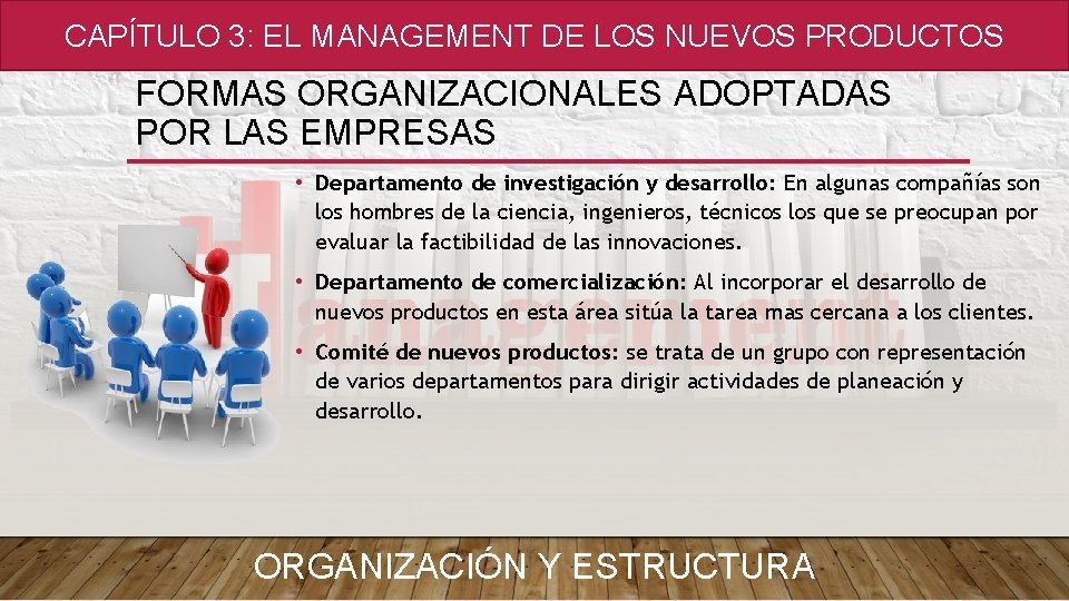 CAPÍTULO 3: EL MANAGEMENT DE LOS NUEVOS PRODUCTOS FORMAS ORGANIZACIONALES ADOPTADAS POR LAS EMPRESAS