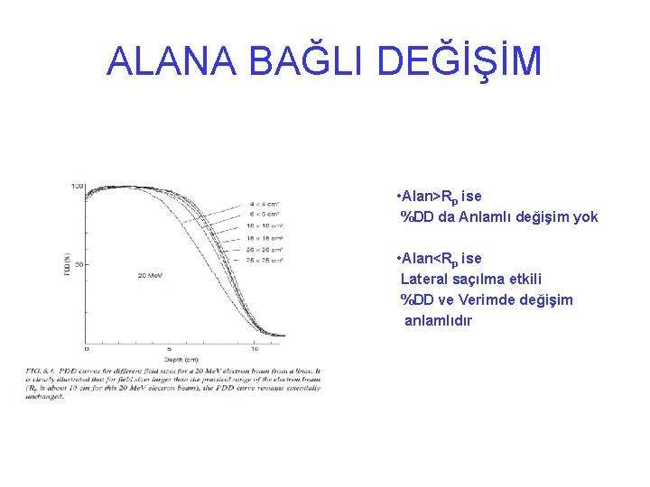 ALANA BAĞLI DEĞİŞİM • Alan>Rp ise %DD da Anlamlı değişim yok • Alan<Rp ise