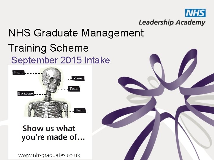NHS Graduate Management Training Scheme September 2015 Intake 
