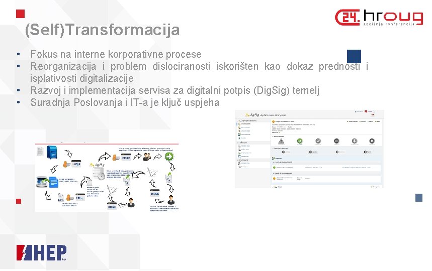 (Self)Transformacija • Fokus na interne korporativne procese • Reorganizacija i problem dislociranosti iskorišten kao