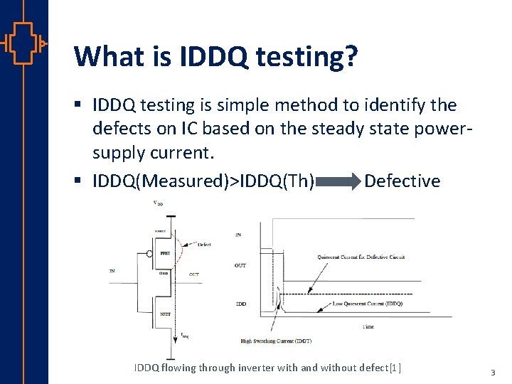 What is IDDQ testing? § IDDQ testing is simple method to identify the defects