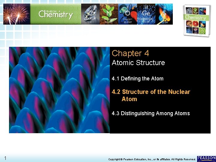 4. 2 Structure of the Nuclear Atom > Chapter 4 Atomic Structure 4. 1