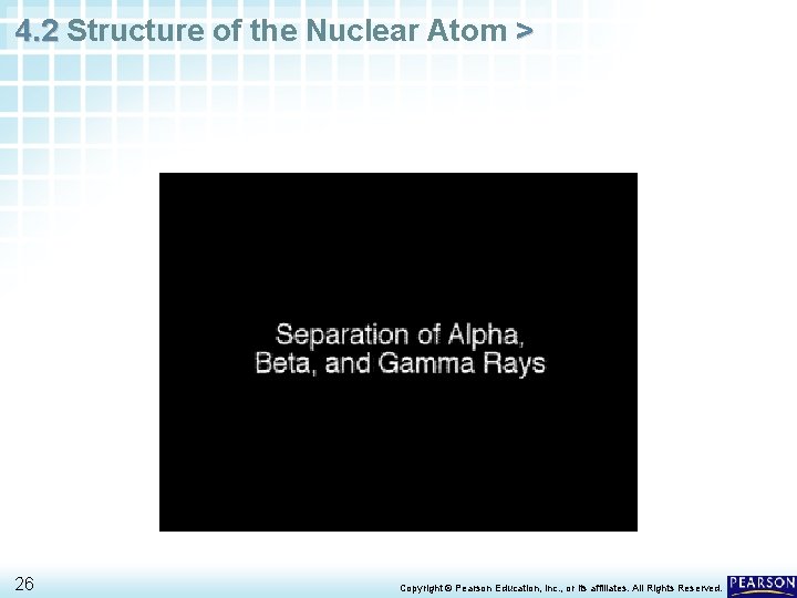 4. 2 Structure of the Nuclear Atom > 26 Copyright © Pearson Education, Inc.