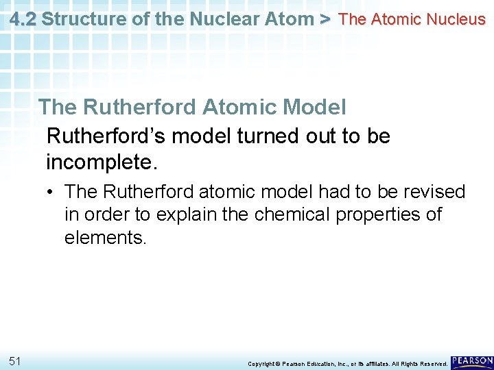 4. 2 Structure of the Nuclear Atom > The Atomic Nucleus The Rutherford Atomic