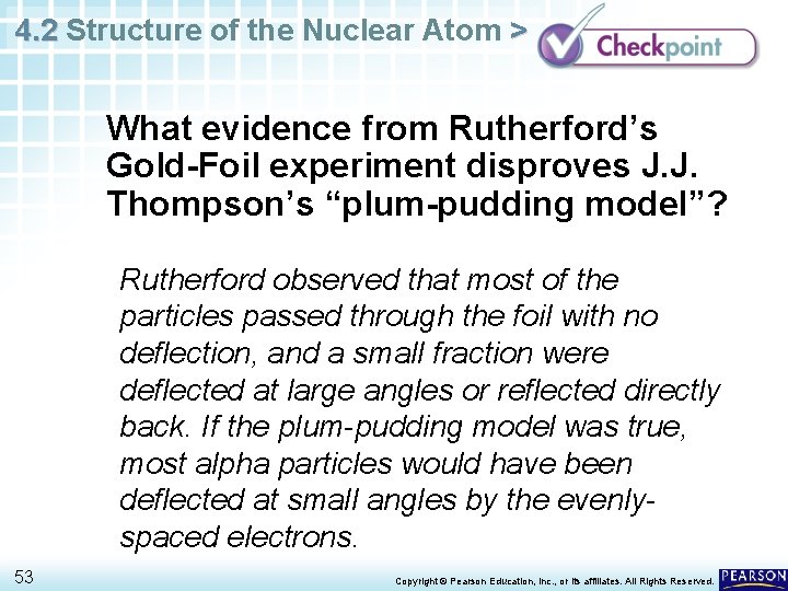 4. 2 Structure of the Nuclear Atom > What evidence from Rutherford’s Gold-Foil experiment