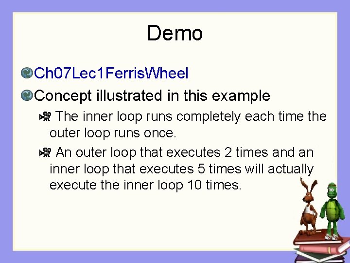 Demo Ch 07 Lec 1 Ferris. Wheel Concept illustrated in this example The inner