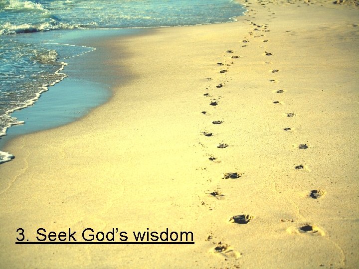 3. Seek God’s wisdom 