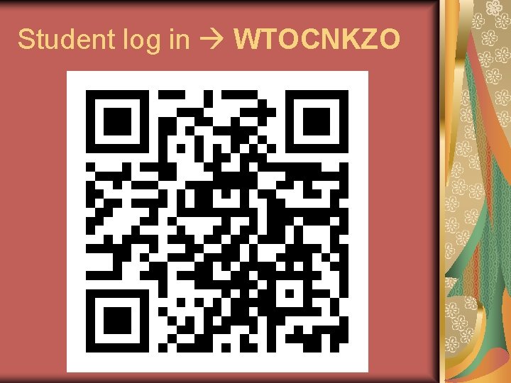 Student log in WTOCNKZO 