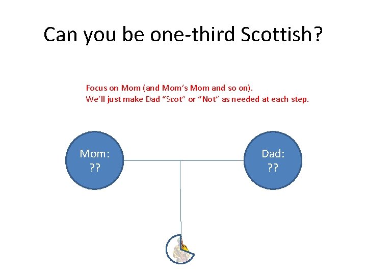 Can you be one-third Scottish? Focus on Mom (and Mom’s Mom and so on).