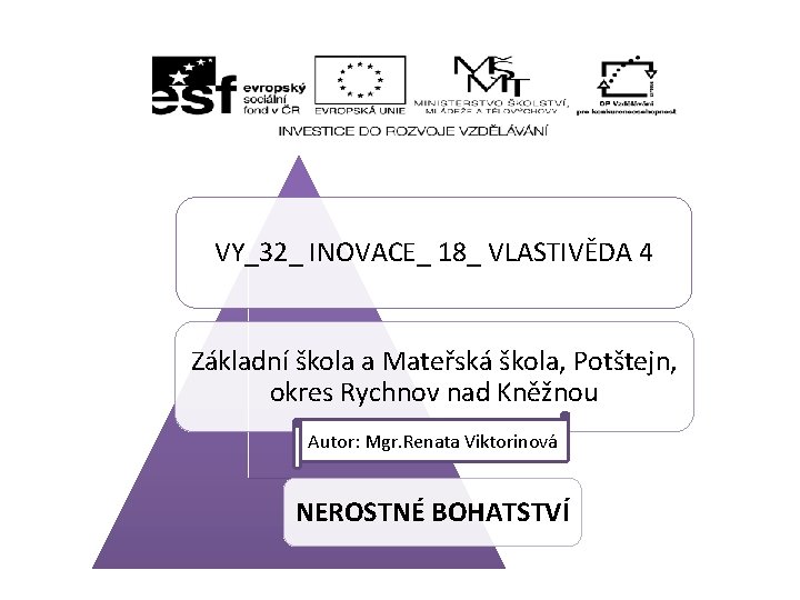 VY_32_ INOVACE_ 18_ VLASTIVĚDA 4 Základní škola a Mateřská škola, Potštejn, okres Rychnov nad