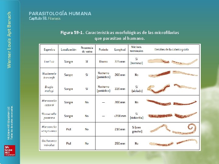 Werner Louis Apt Baruch Todos los derechos reservados. Mc. Graw-Hill Education LLC PARASITOLOGÍA HUMANA