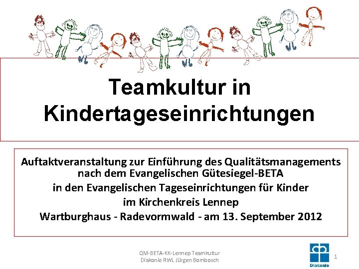 Teamkultur in Kindertageseinrichtungen Auftaktveranstaltung zur Einführung des Qualitätsmanagements nach dem Evangelischen Gütesiegel-BETA in den