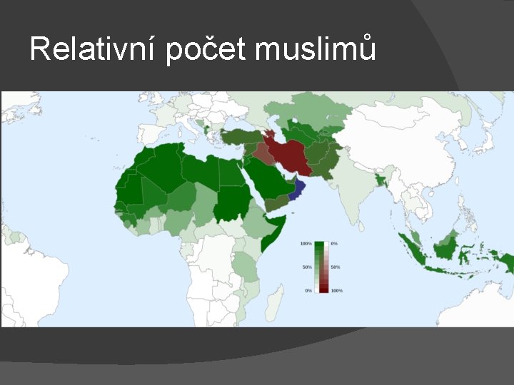 Relativní počet muslimů 