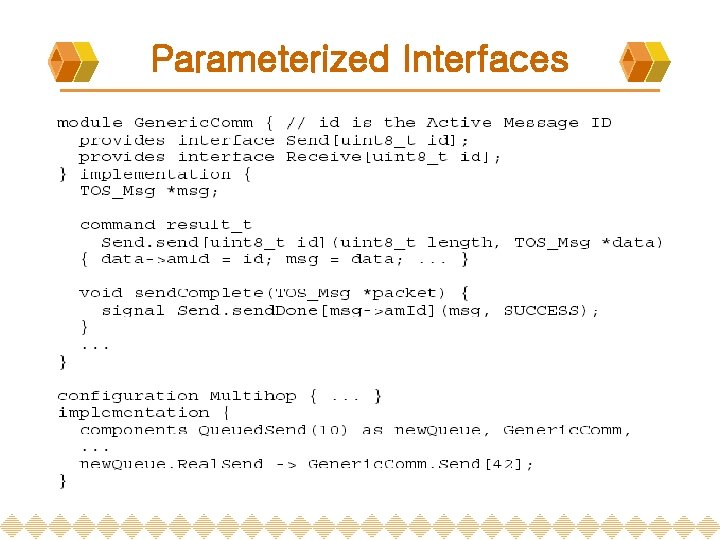 Parameterized Interfaces Parameterized Interfaces
