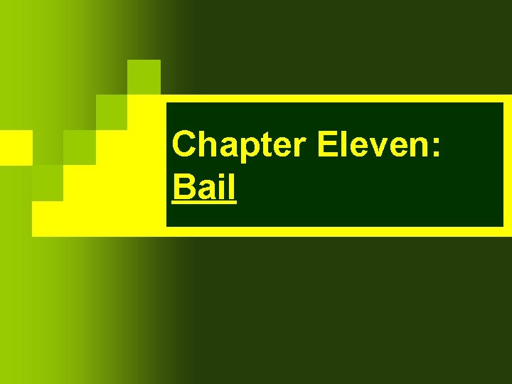 Chapter Eleven: Bail 