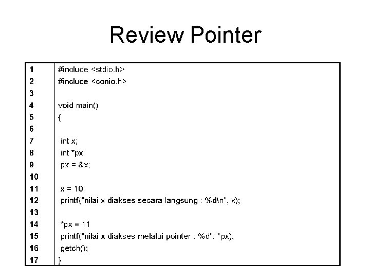 Review Pointer 