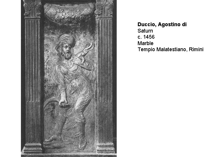 Duccio, Agostino di Saturn c. 1456 Marble Tempio Malatestiano, Rimini 