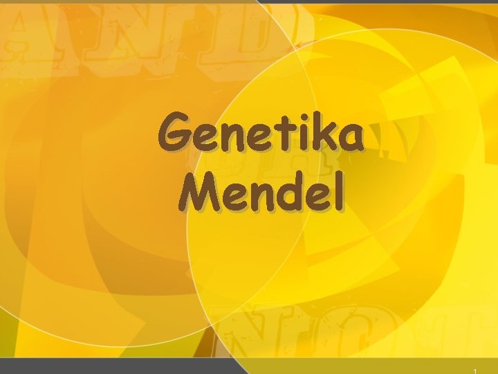 Genetika Mendel 1 