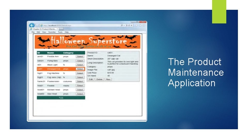 The Product Maintenance Application 