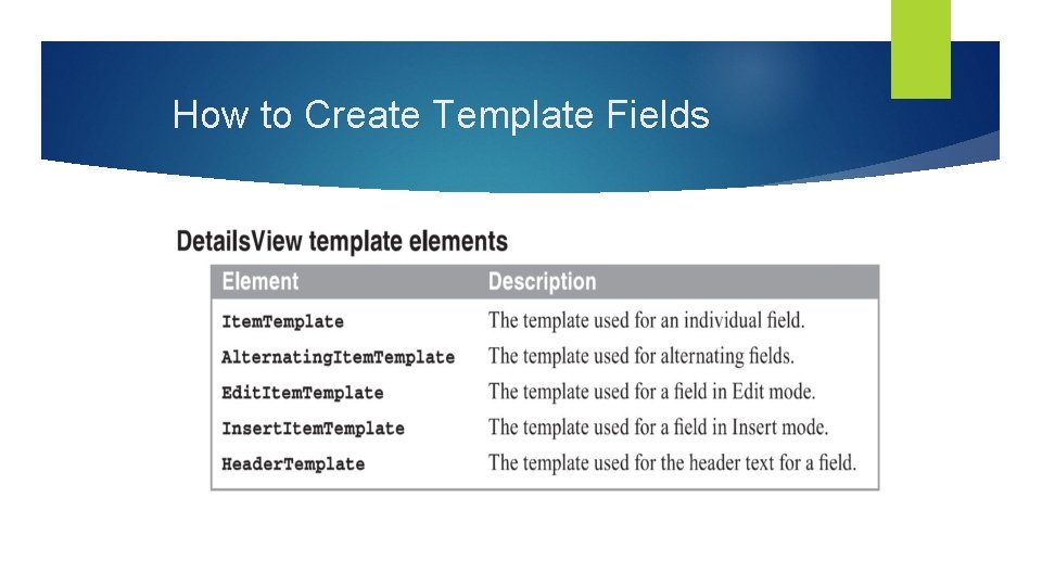 How to Create Template Fields 