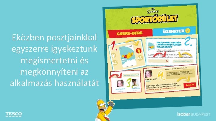 Eközben posztjainkkal egyszerre igyekeztünk megismertetni és megkönnyíteni az alkalmazás használatát 