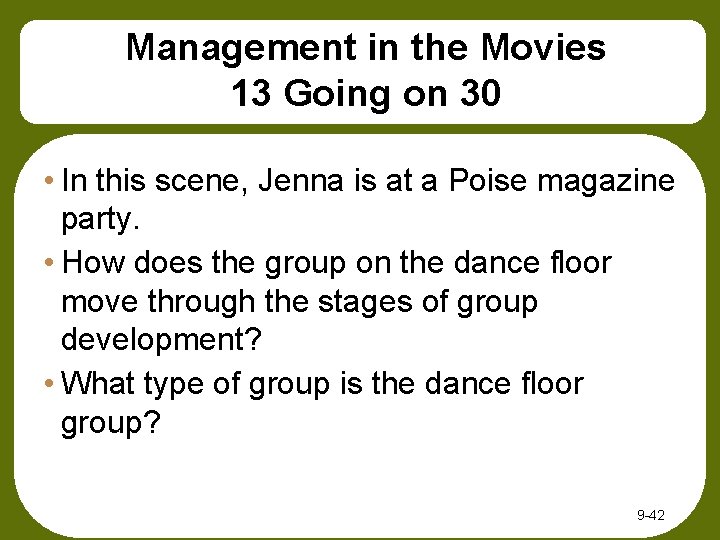 Management in the Movies 13 Going on 30 • In this scene, Jenna is Management in the Movies 13 Going on 30 • In this scene, Jenna is