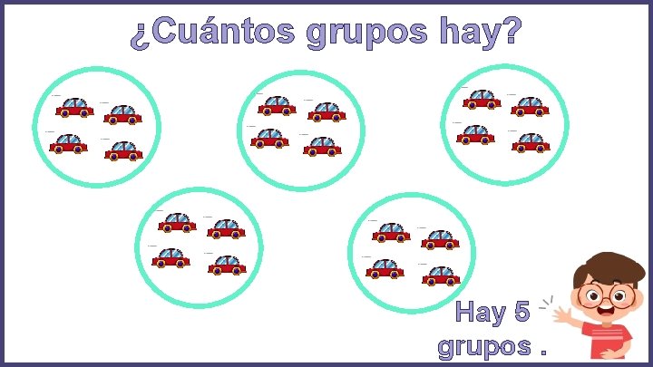 ¿Cuántos grupos hay? Hay 5 grupos. 