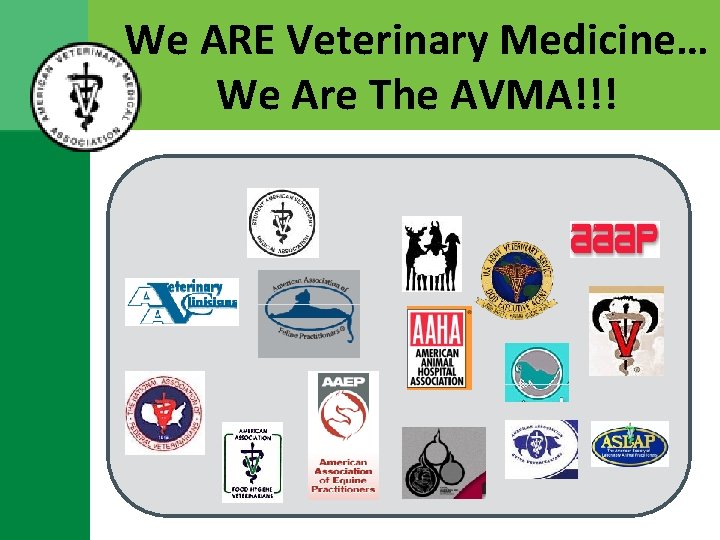 We ARE Veterinary Medicine… We Are The AVMA!!! 