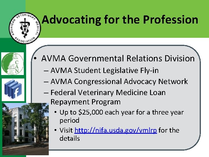 Advocating for the Profession • AVMA Governmental Relations Division – AVMA Student Legislative Fly-in
