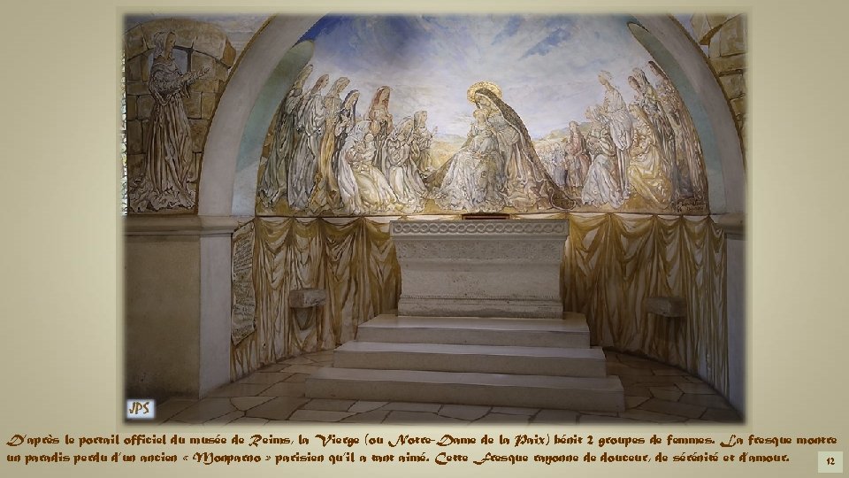 D’après le portail officiel du musée de Reims, la Vierge (ou Notre-Dame de la