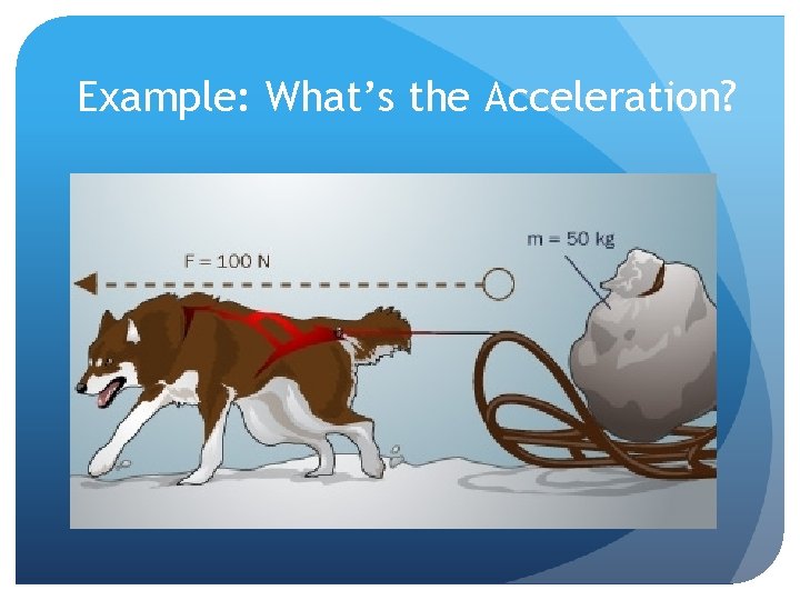Example: What’s the Acceleration? 