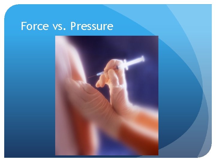 Force vs. Pressure 