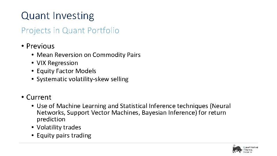 Quant Investing Projects in Quant Portfolio • Previous • • Mean Reversion on Commodity